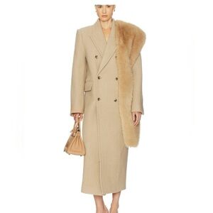 Helsa Boyfriend Coat in Toast